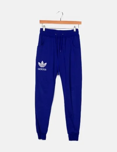 Adidas Pantalón de chándal azul klein