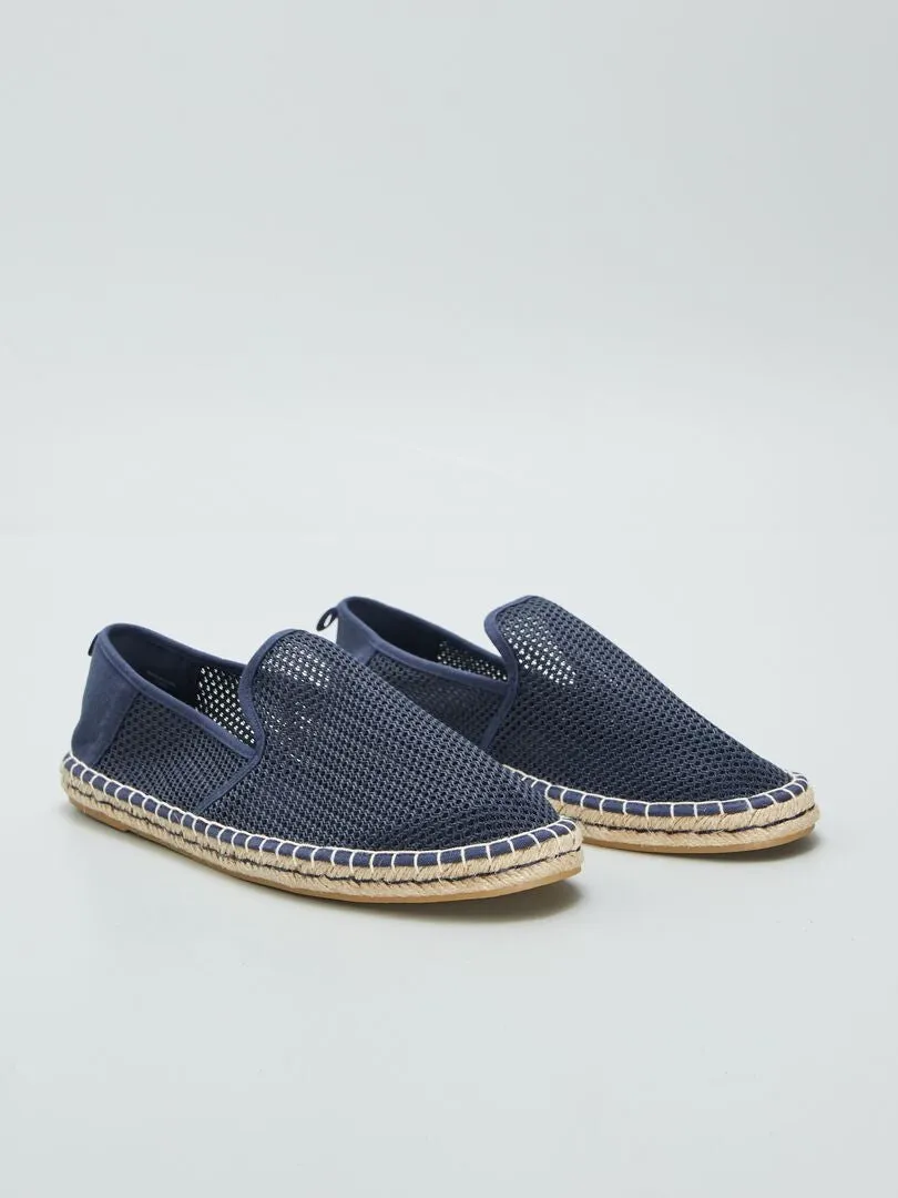 ALPARGATAS CON CALADOS  AZUL