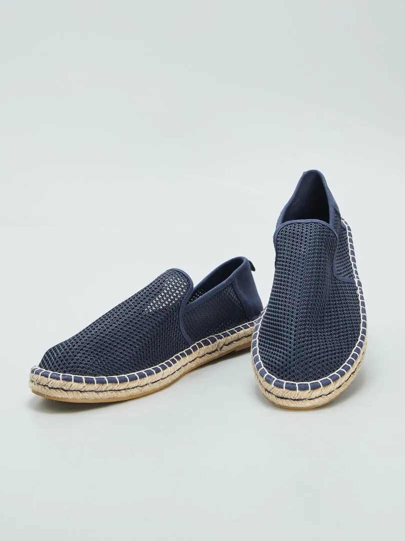 ALPARGATAS CON CALADOS  AZUL