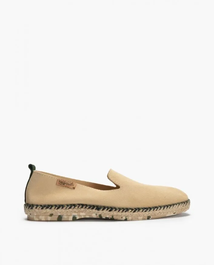Alpargatas hombre beige de piel y yute MANASLU BEIGE