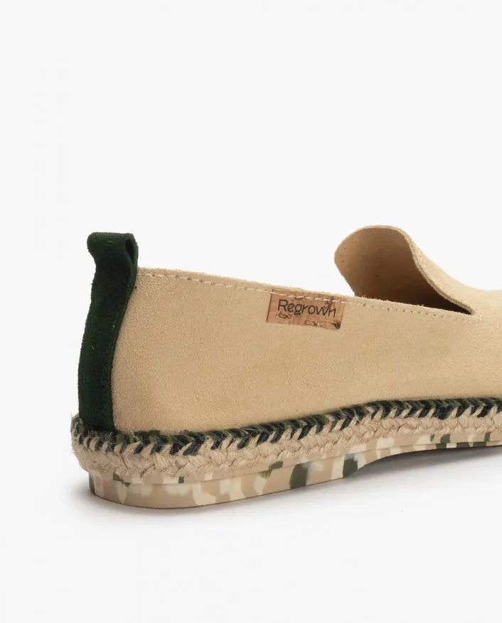 Alpargatas hombre beige de piel y yute MANASLU BEIGE
