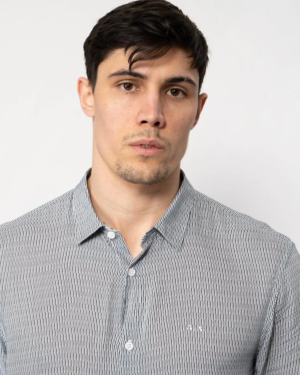 Armani Exchange Armani Exchange Camisa Estampada De Manga Larga Con Estampado De Hombre