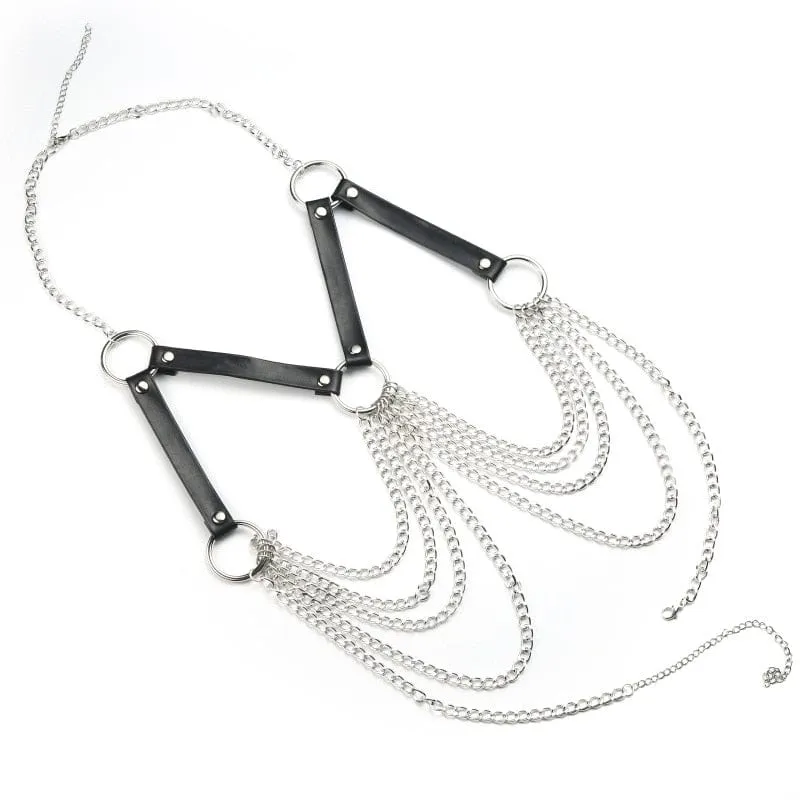 Arnés de escote con detalle de cadenas