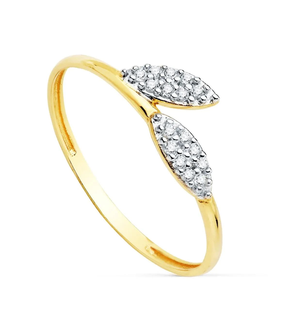 Bague femme 2 Ors 18K Leaf