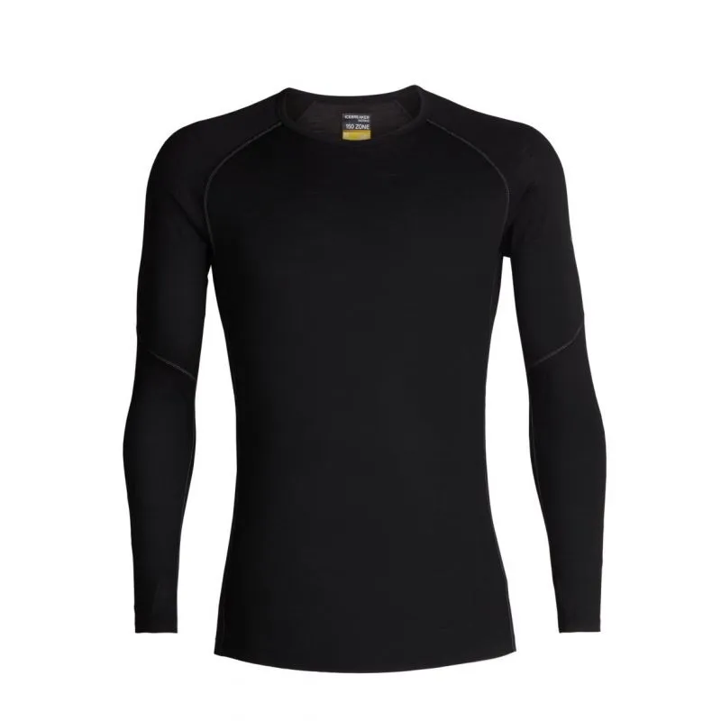 Base de Icebreaker para hombre 150 Base Ls Crewe (Black/Mineral)