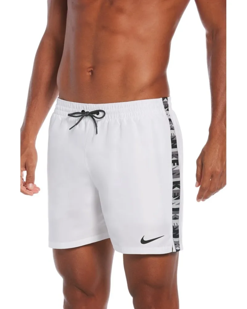 BaÑador nike blanco logo tape volley short