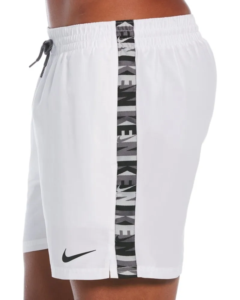 BaÑador nike blanco logo tape volley short