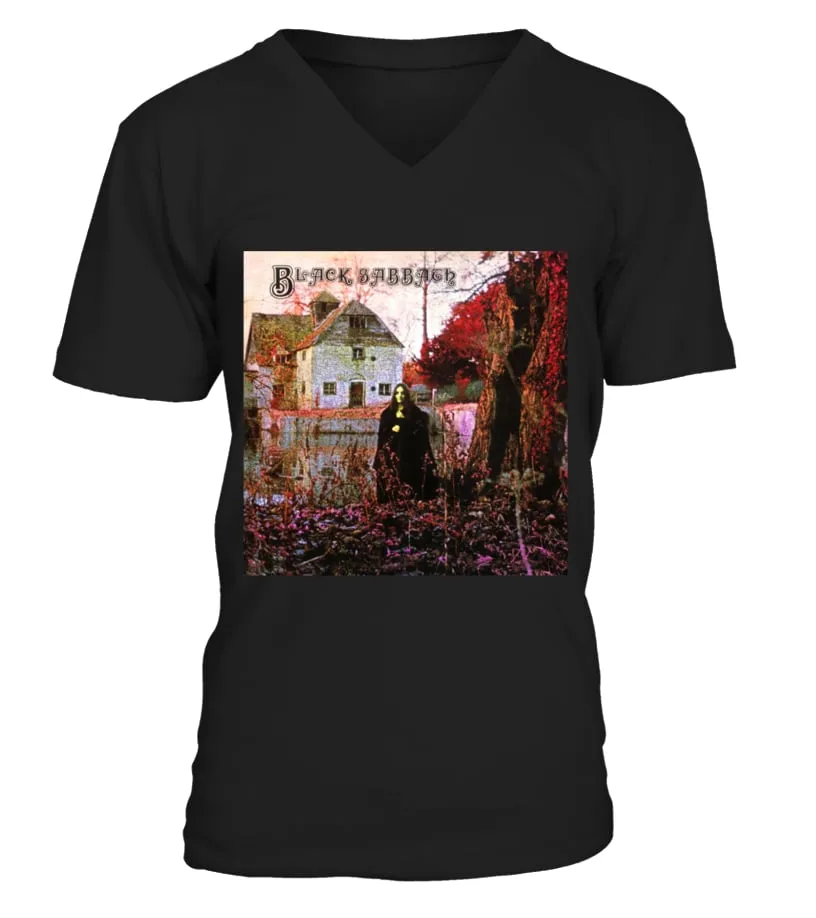 BBRB008BK.  BLACK SABBATH  BLACK SABBATH CAMISETA CUELLO EN V UNISEX