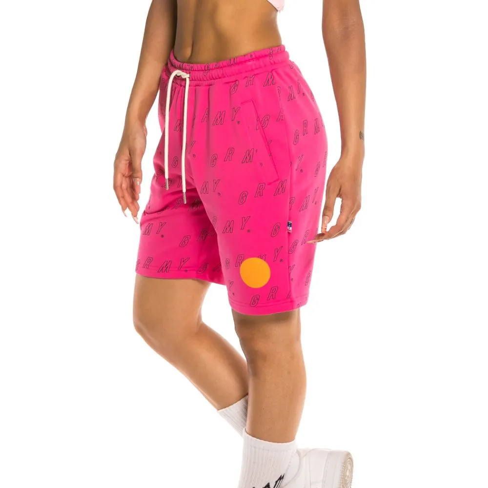 Bermuda Unisex Grimey Urmah Dojo All Over Print Sweatshorts SS20 Pink