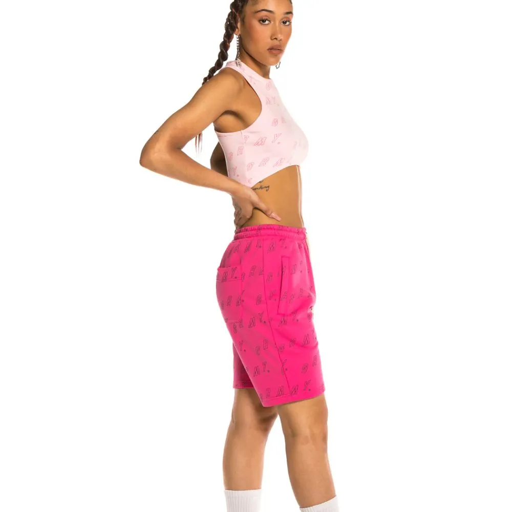 Bermuda Unisex Grimey Urmah Dojo All Over Print Sweatshorts SS20 Pink