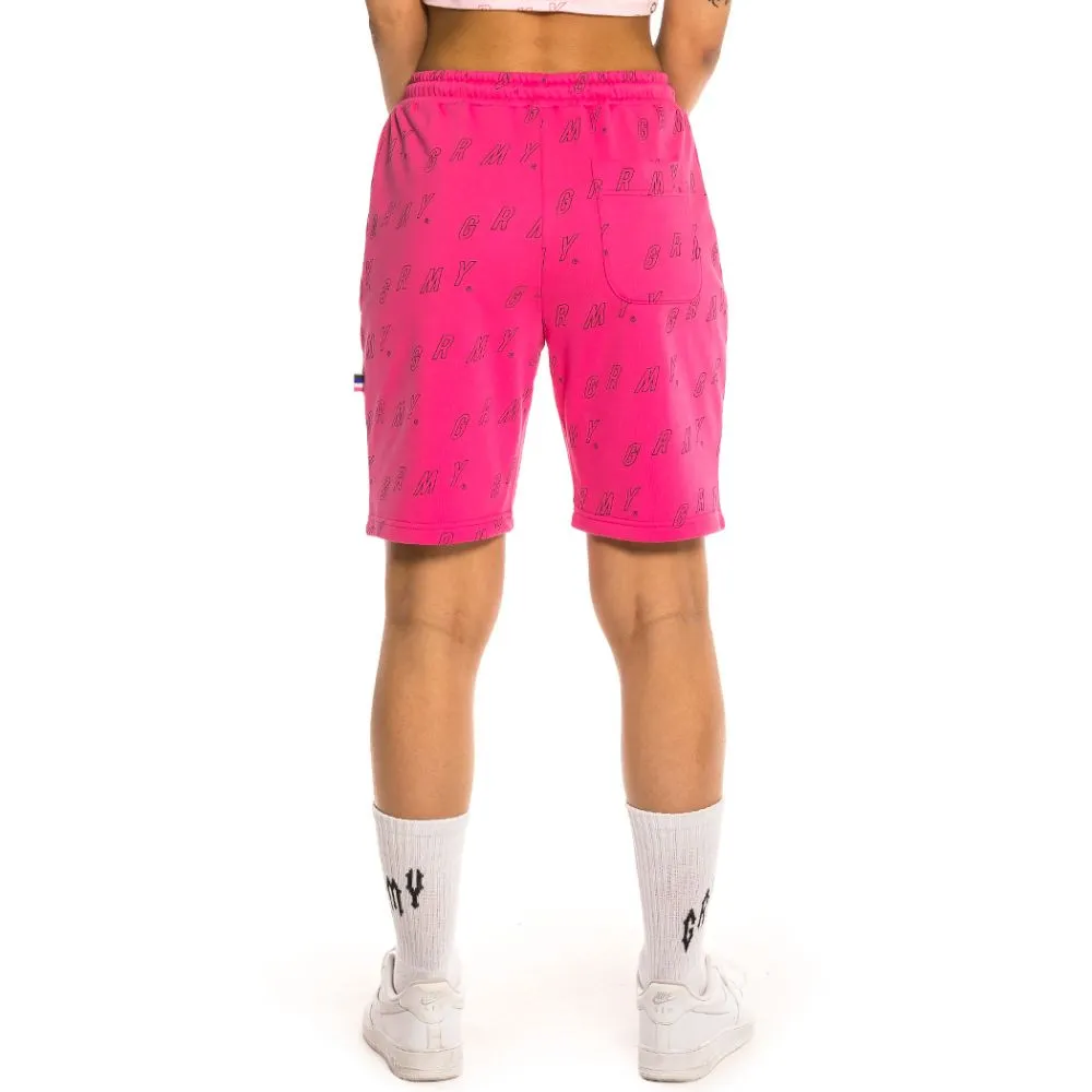 Bermuda Unisex Grimey Urmah Dojo All Over Print Sweatshorts SS20 Pink