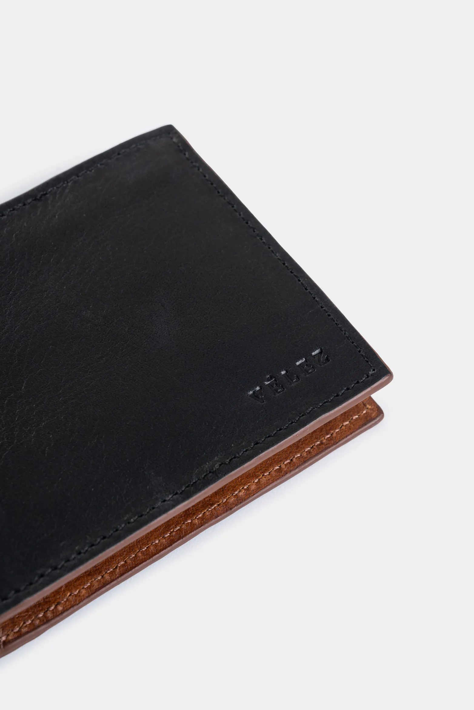 Billetera Sunlight de cuero para hombre contraste