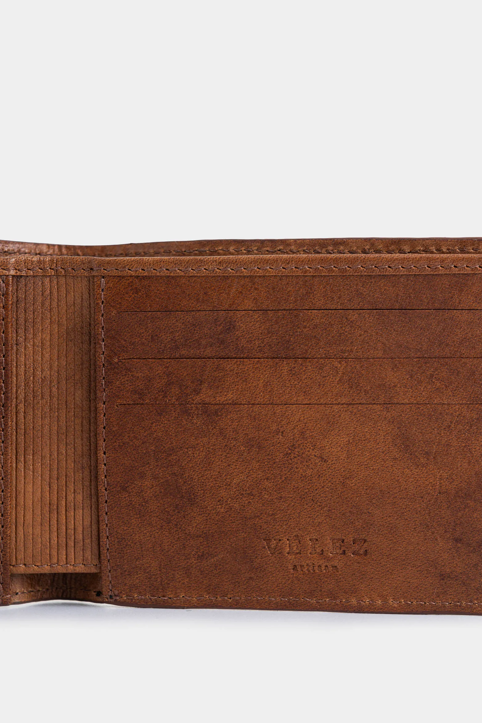 Billetera Sunlight de cuero para hombre contraste