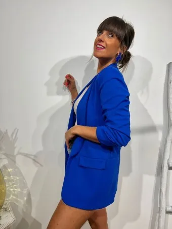 Blazer Frunces BIANCA Azul Klein