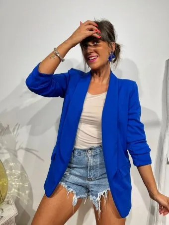 Blazer Frunces BIANCA Azul Klein
