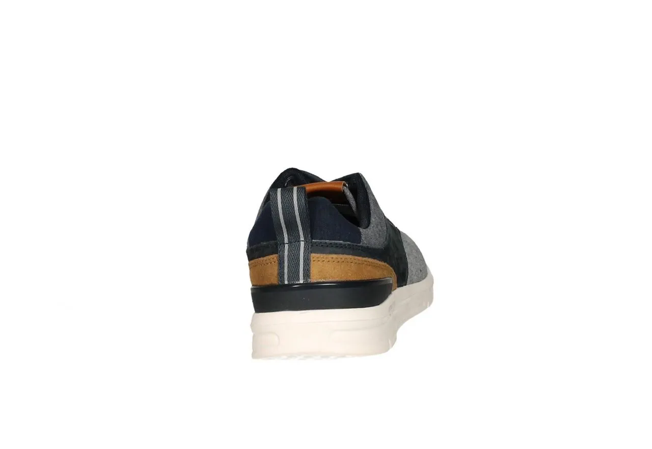 Blucher Lona Azul Lados Nobuck Talon Nobuck Cuero Piso Blanc