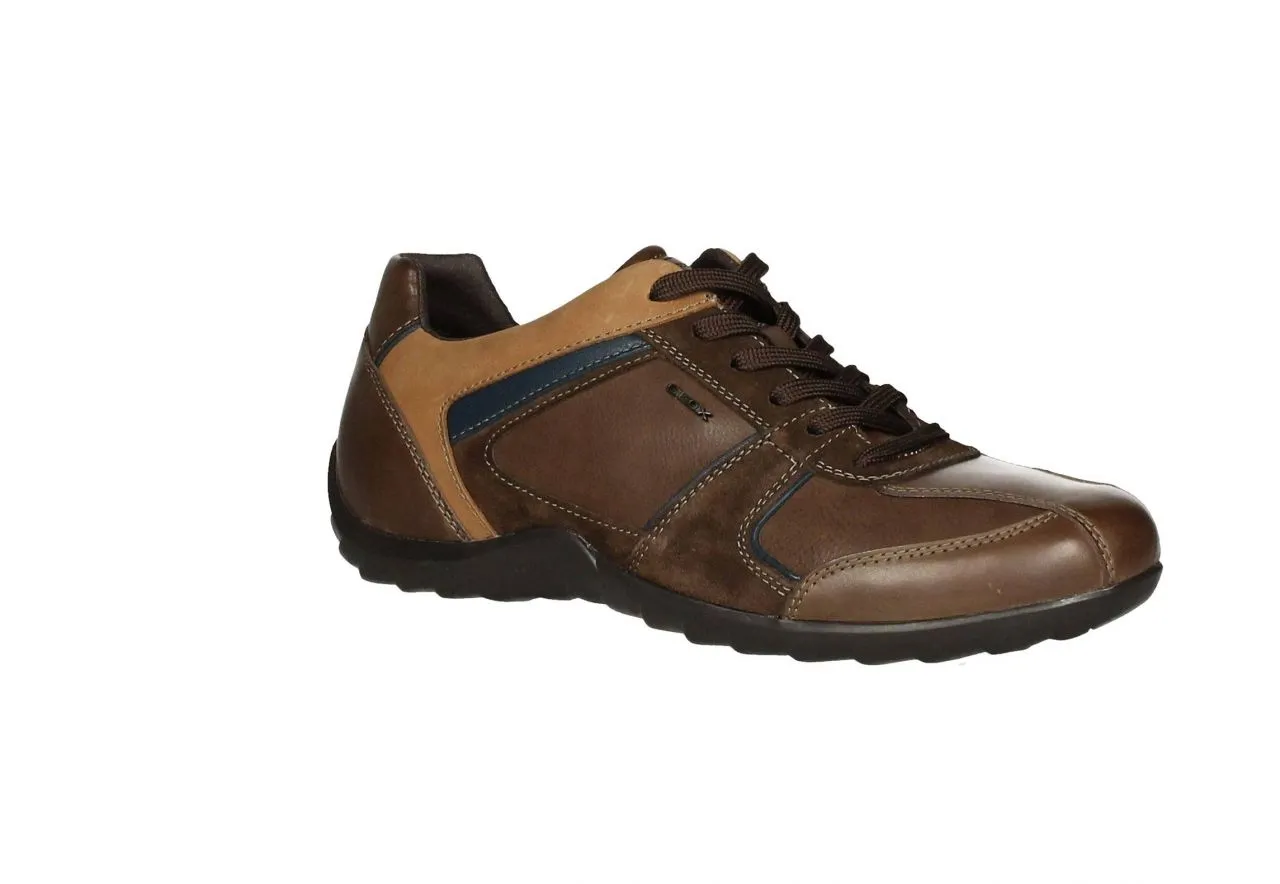 Blucher Piel/nobuck Marron Cuello Cuero Bandas Azul