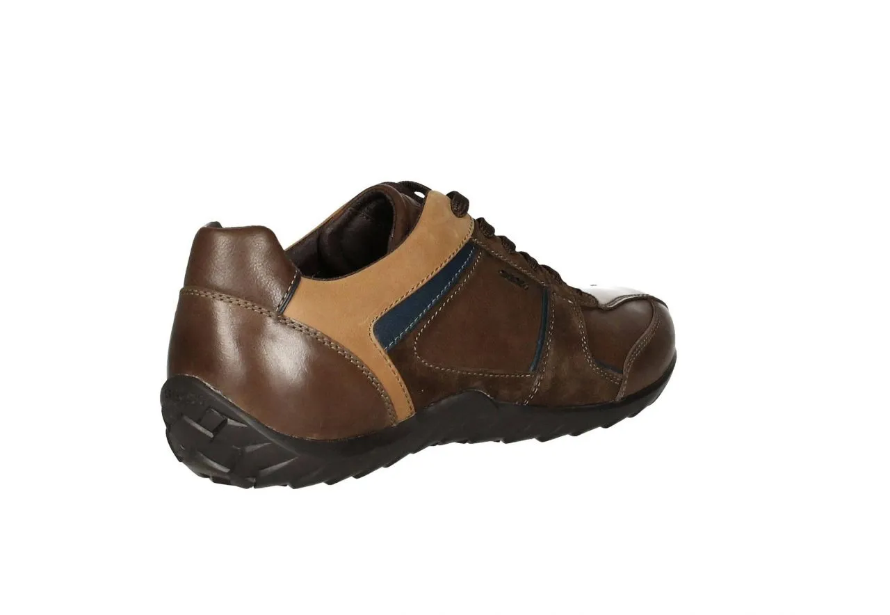 Blucher Piel/nobuck Marron Cuello Cuero Bandas Azul