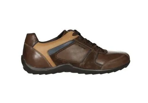 Blucher Piel/nobuck Marron Cuello Cuero Bandas Azul
