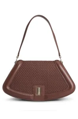 Bolso bandolera Ariell de piel tejida mate