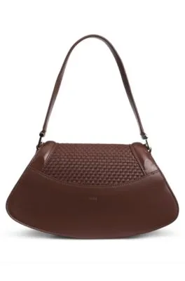 Bolso bandolera Ariell de piel tejida mate
