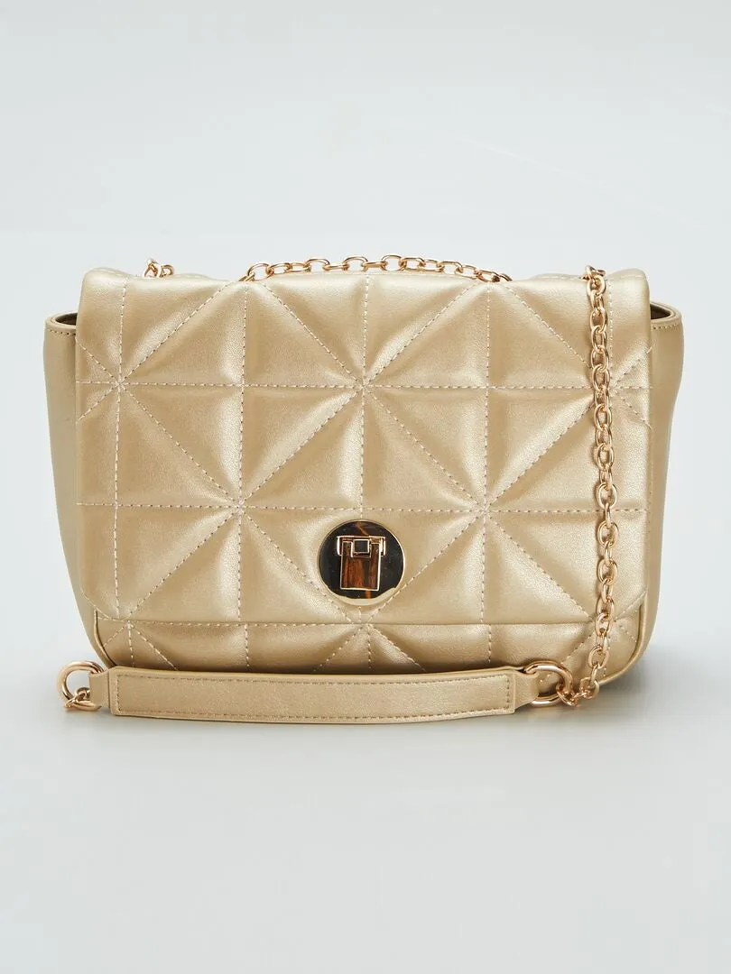BOLSO BANDOLERA DE EFECTO ACOLCHADO  AMARILLO