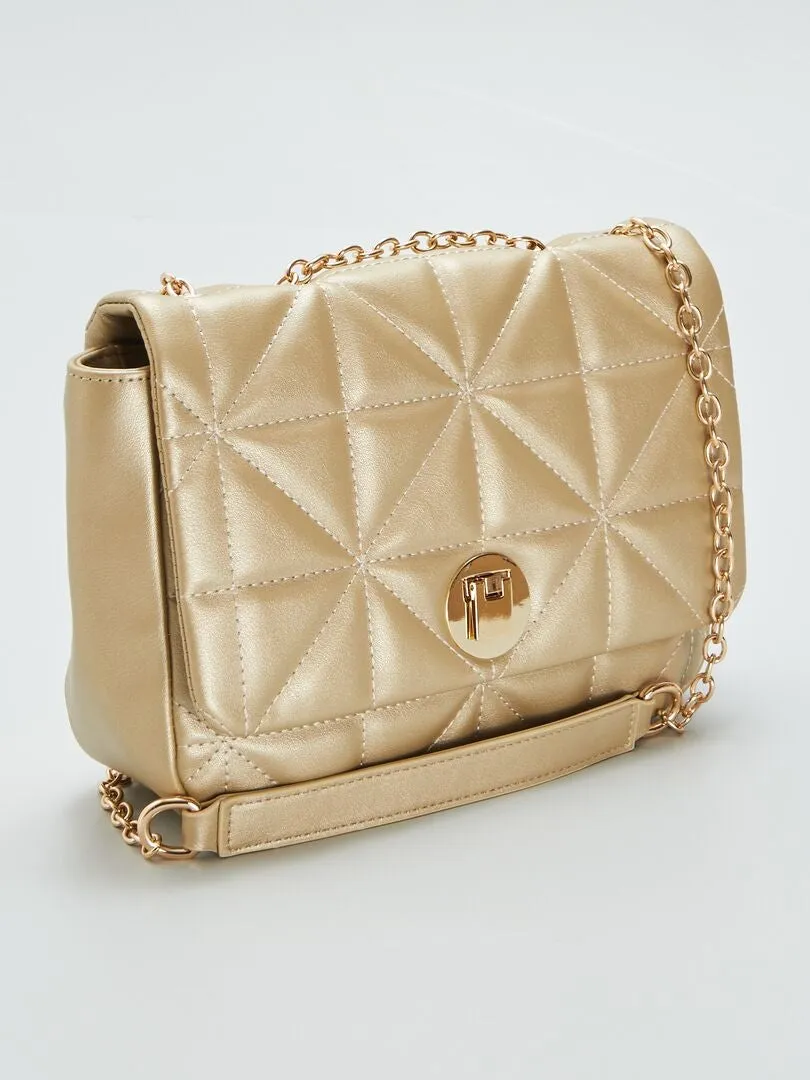 BOLSO BANDOLERA DE EFECTO ACOLCHADO  AMARILLO