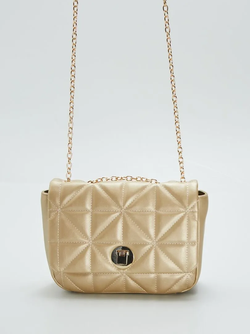 BOLSO BANDOLERA DE EFECTO ACOLCHADO  AMARILLO