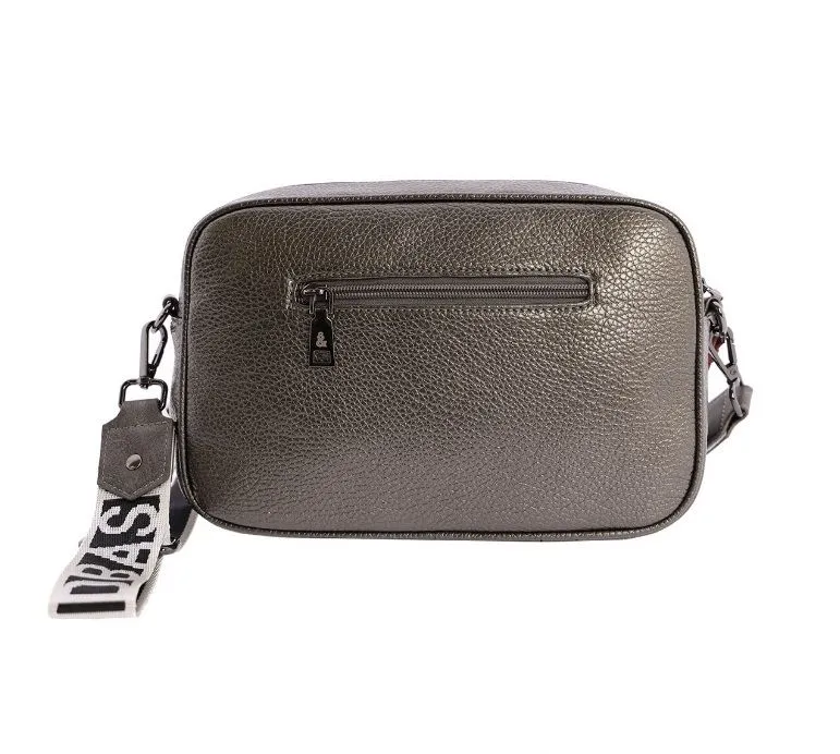 Bolso bandolera FUN AND BASICS piel sintética color estaño o negro