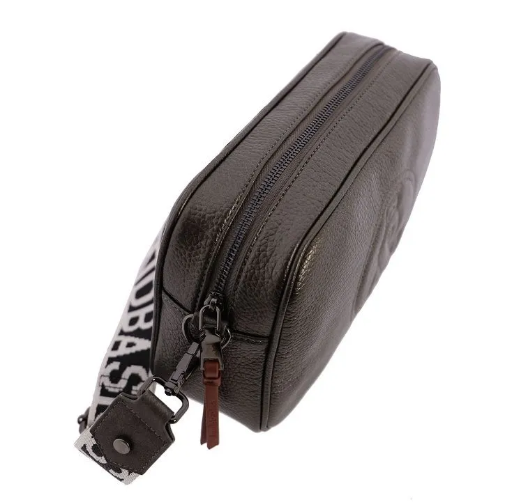 Bolso bandolera FUN AND BASICS piel sintética color estaño o negro