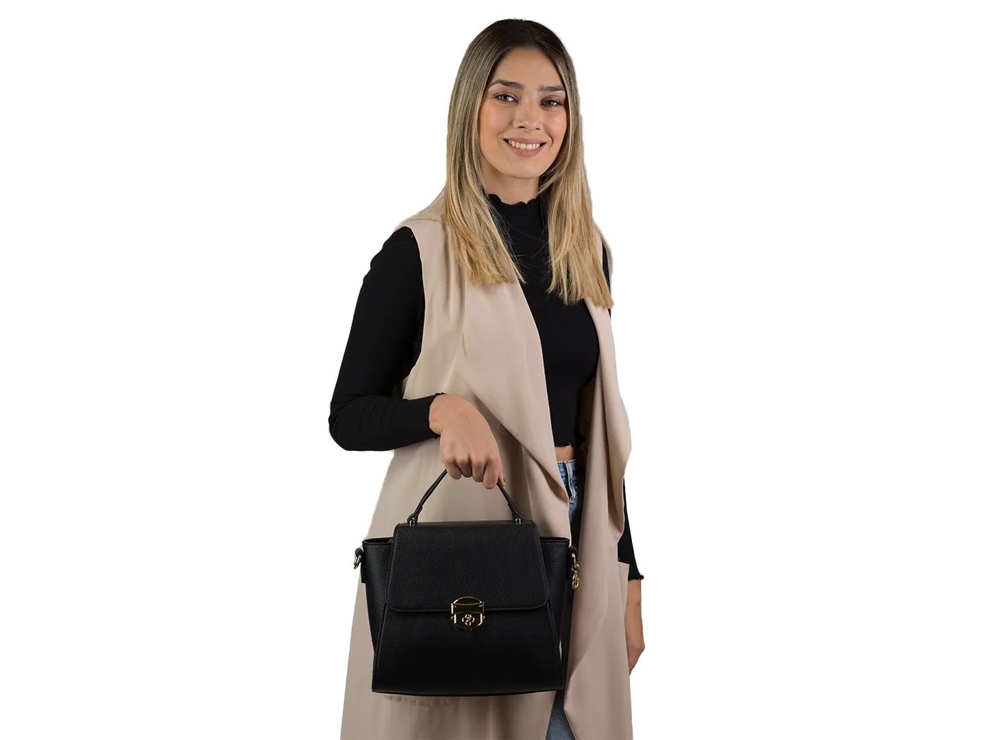 Bolso Chico Jaime Ibiza Raices Color Negro