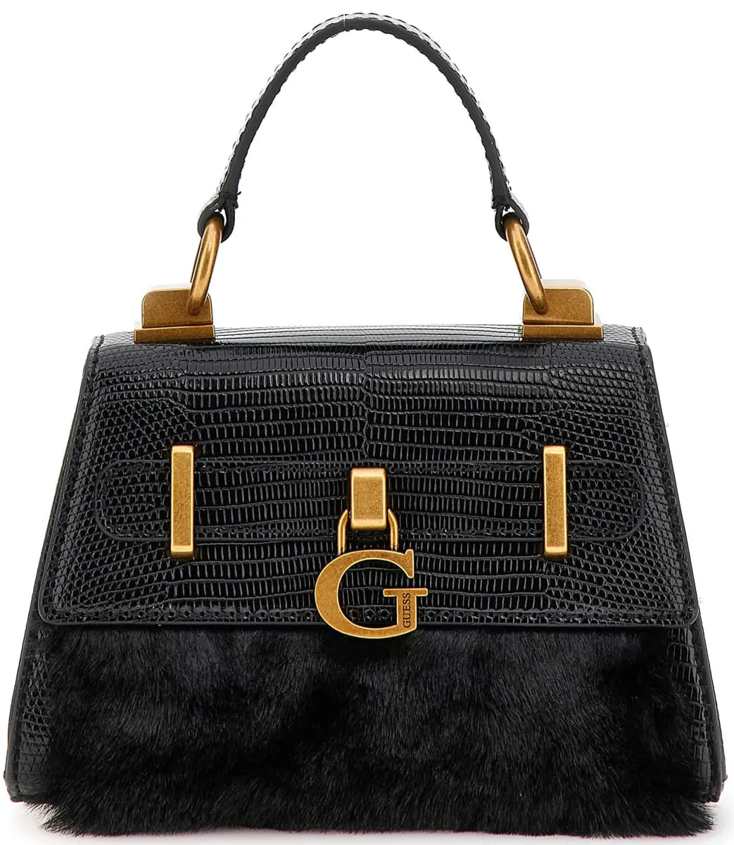 Bolso de hombro micro mini Bergen FP de Guess Para mujer En ecopiel negra