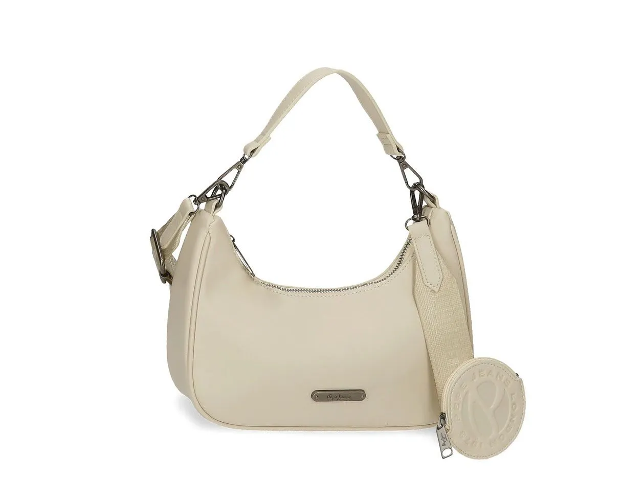 Bolso de hombro Pepe Jeans Salma en beige transformable a bandolera