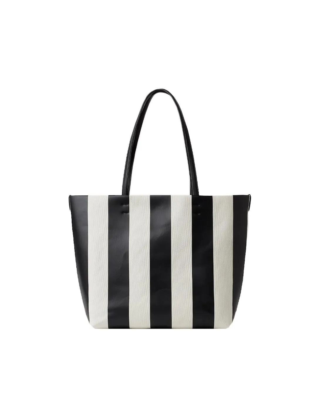 Bolso de lona banco y negro Hotel Karl