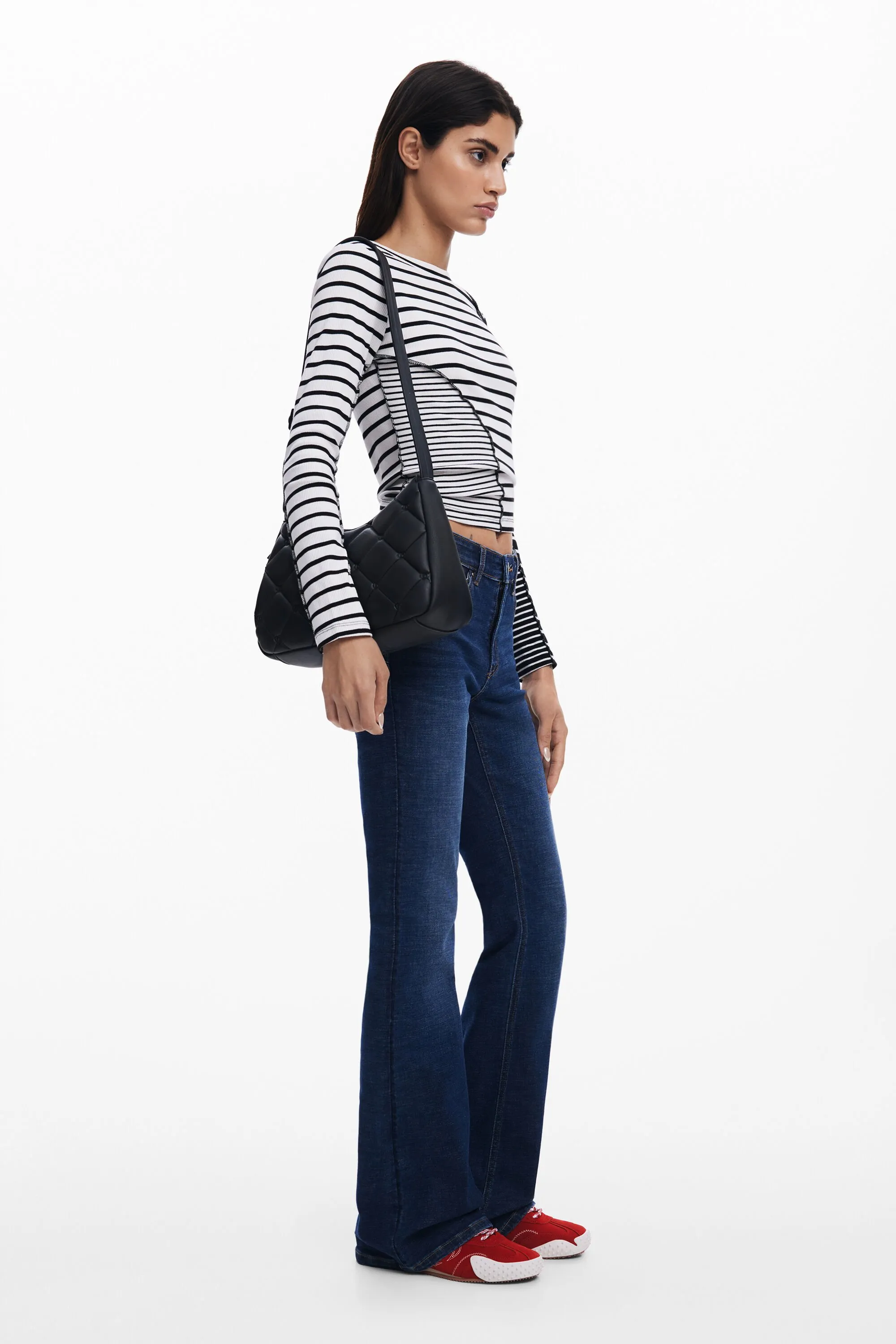 Bolso efecto piel capitoné M