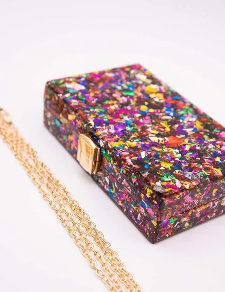 bolso fiesta metacrilato confeti