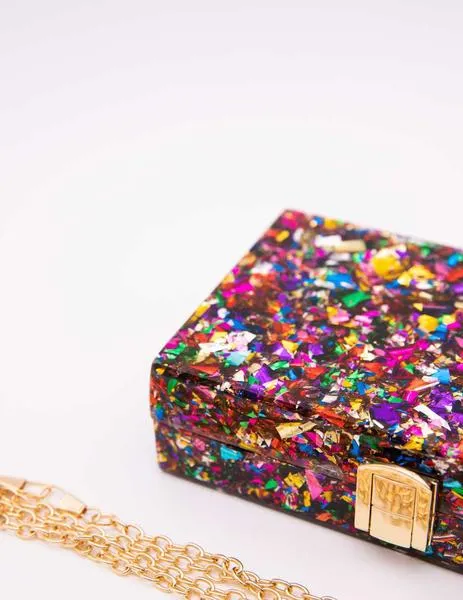 bolso fiesta metacrilato confeti
