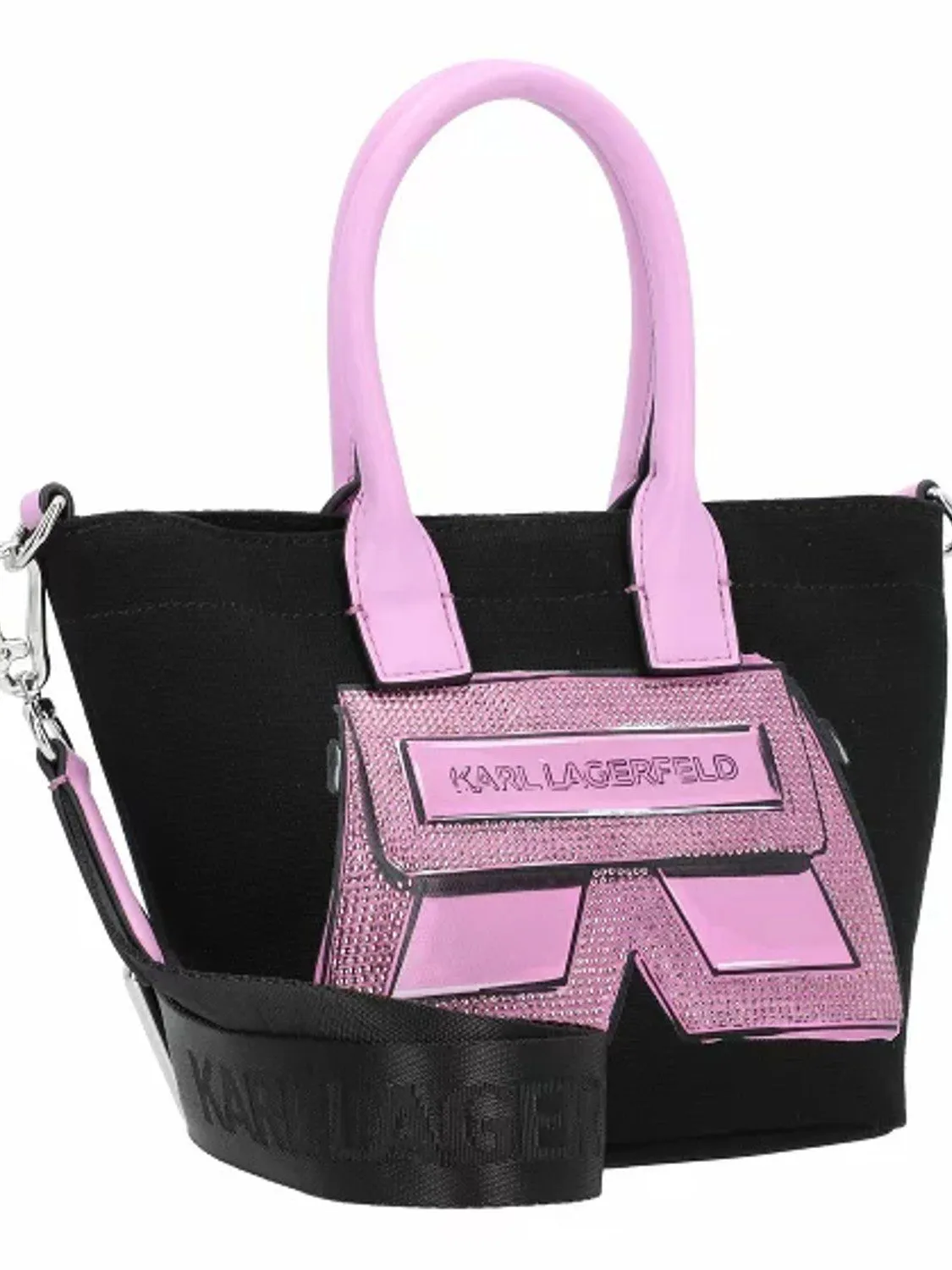 BOLSO LONA ICON MINI PEDRERIA KARL LAGERFELD