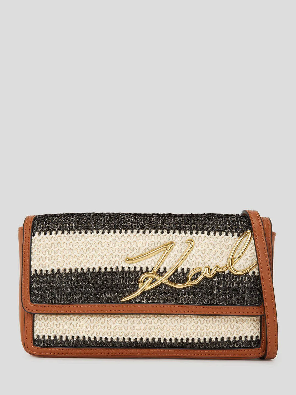 BOLSO MINI RAFIA SIGNATURE KARL LAGERFELD