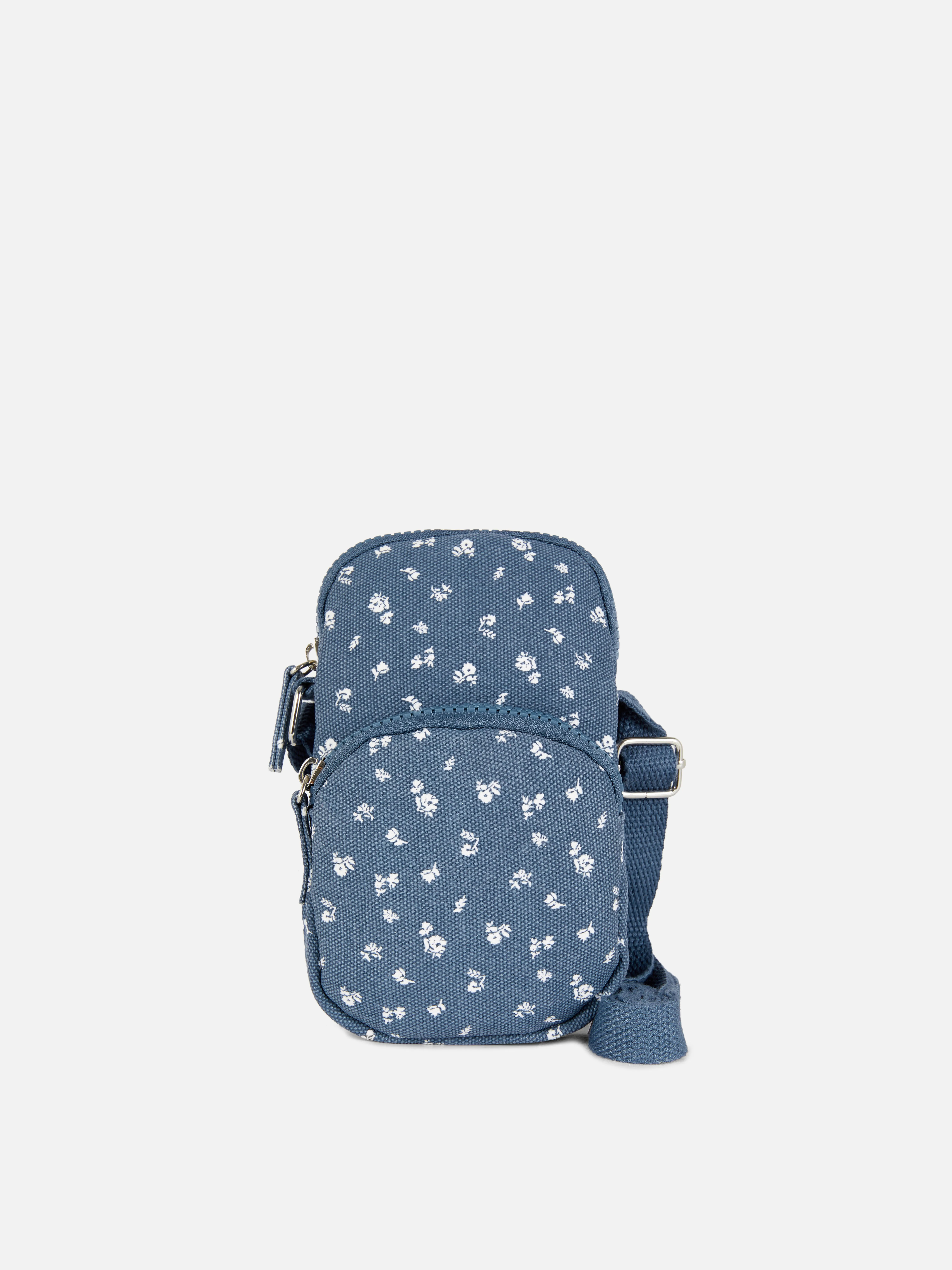 Bolso para el teléfono con estampado de flores