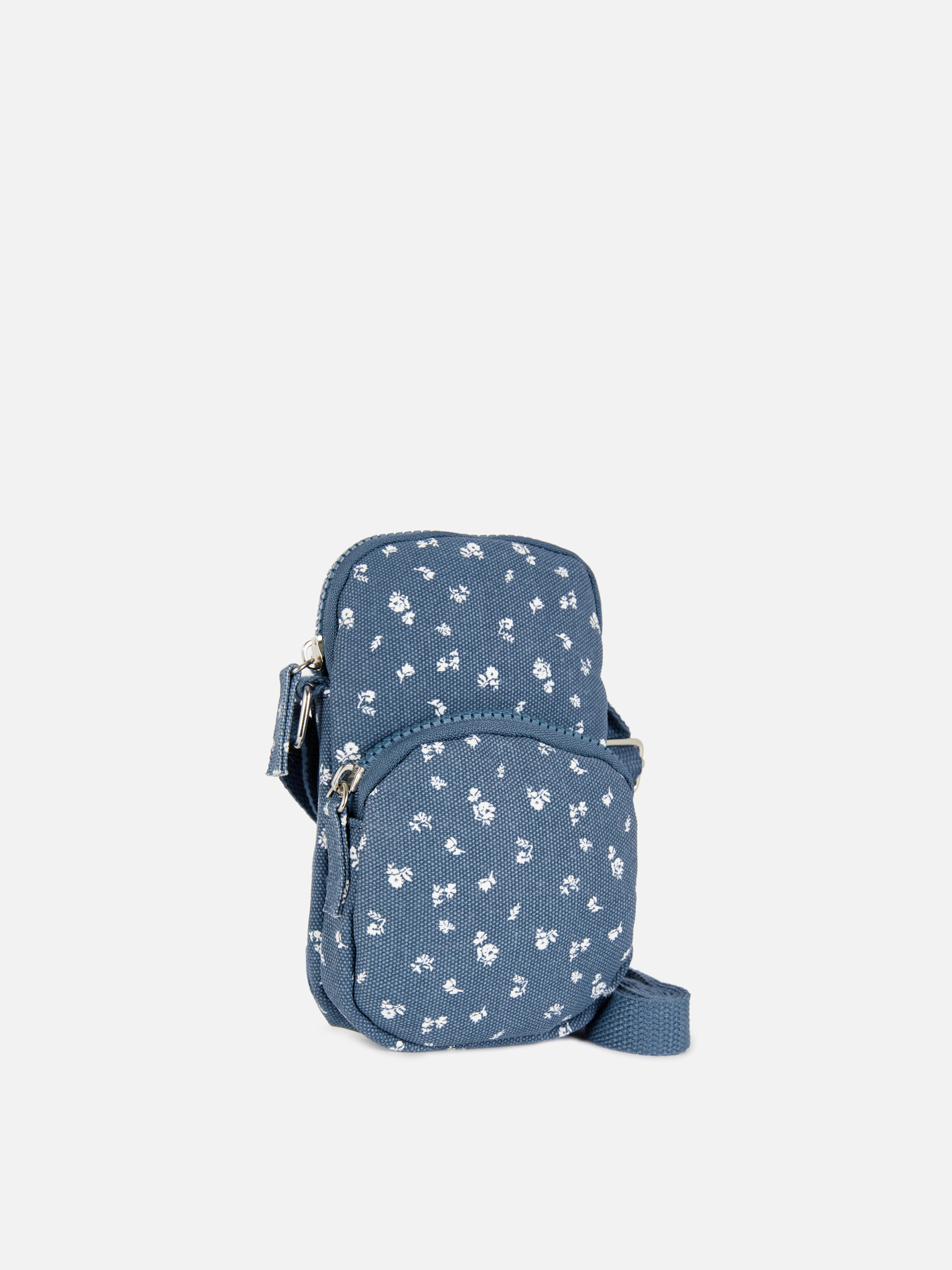 Bolso para el teléfono con estampado de flores
