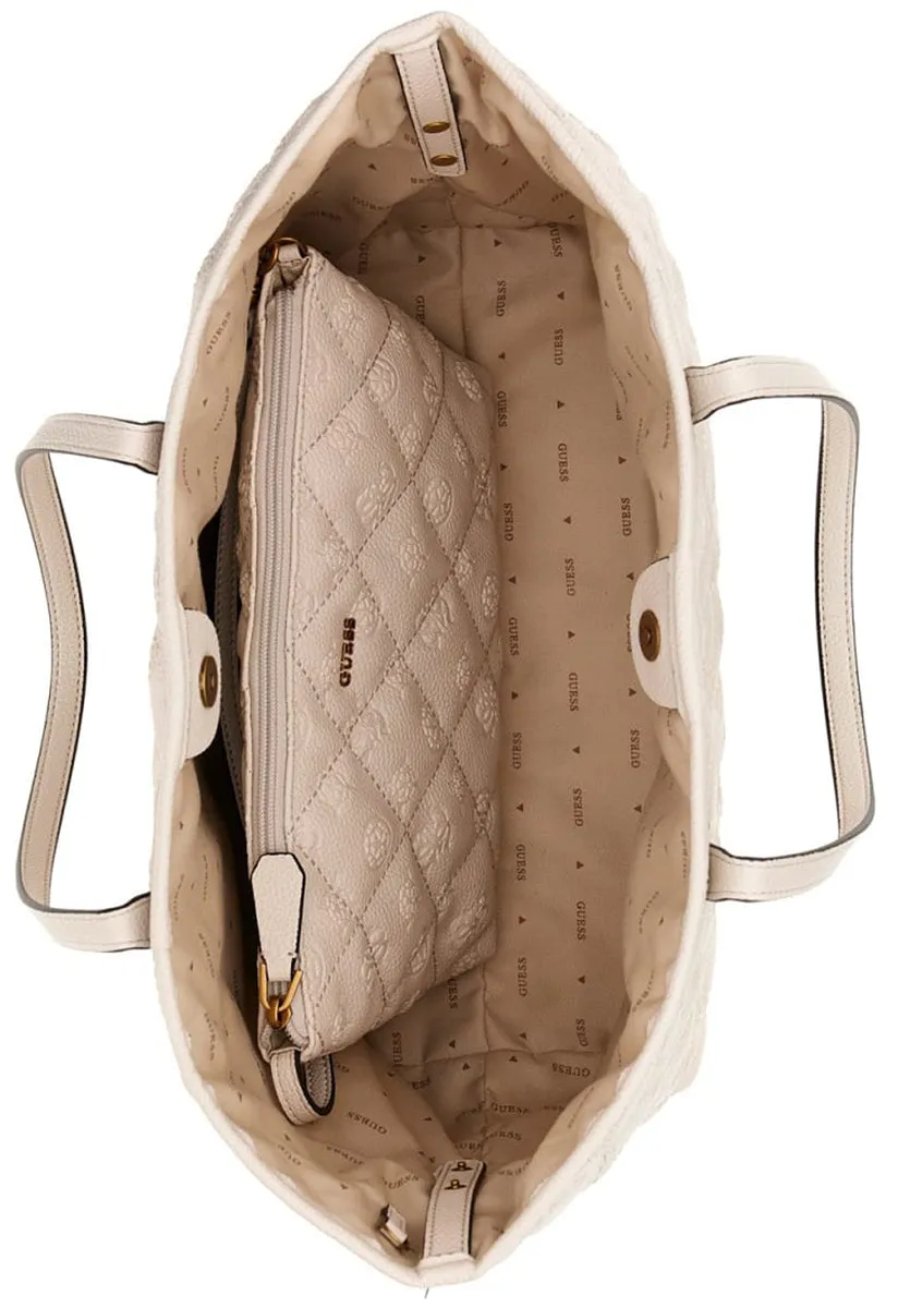 Bolso para mujer Guess Vikky Tote Peony Large Shopper en piedra