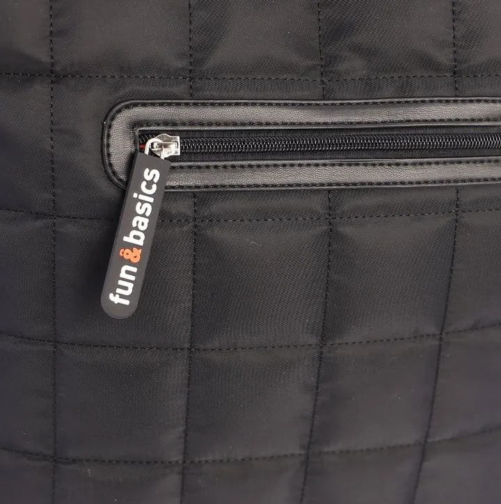 Bolso tote nylon FUN AND BASICS negro