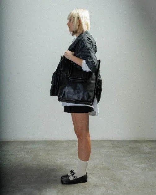 BOLSO TOTE TRIPPEN SQBAG NEGRO
