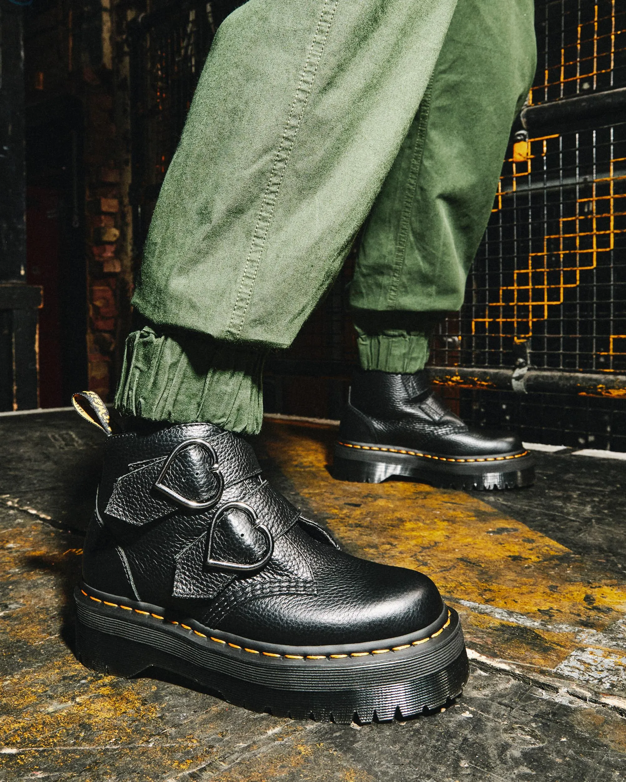 Botas con plataforma Devon Heart en piel