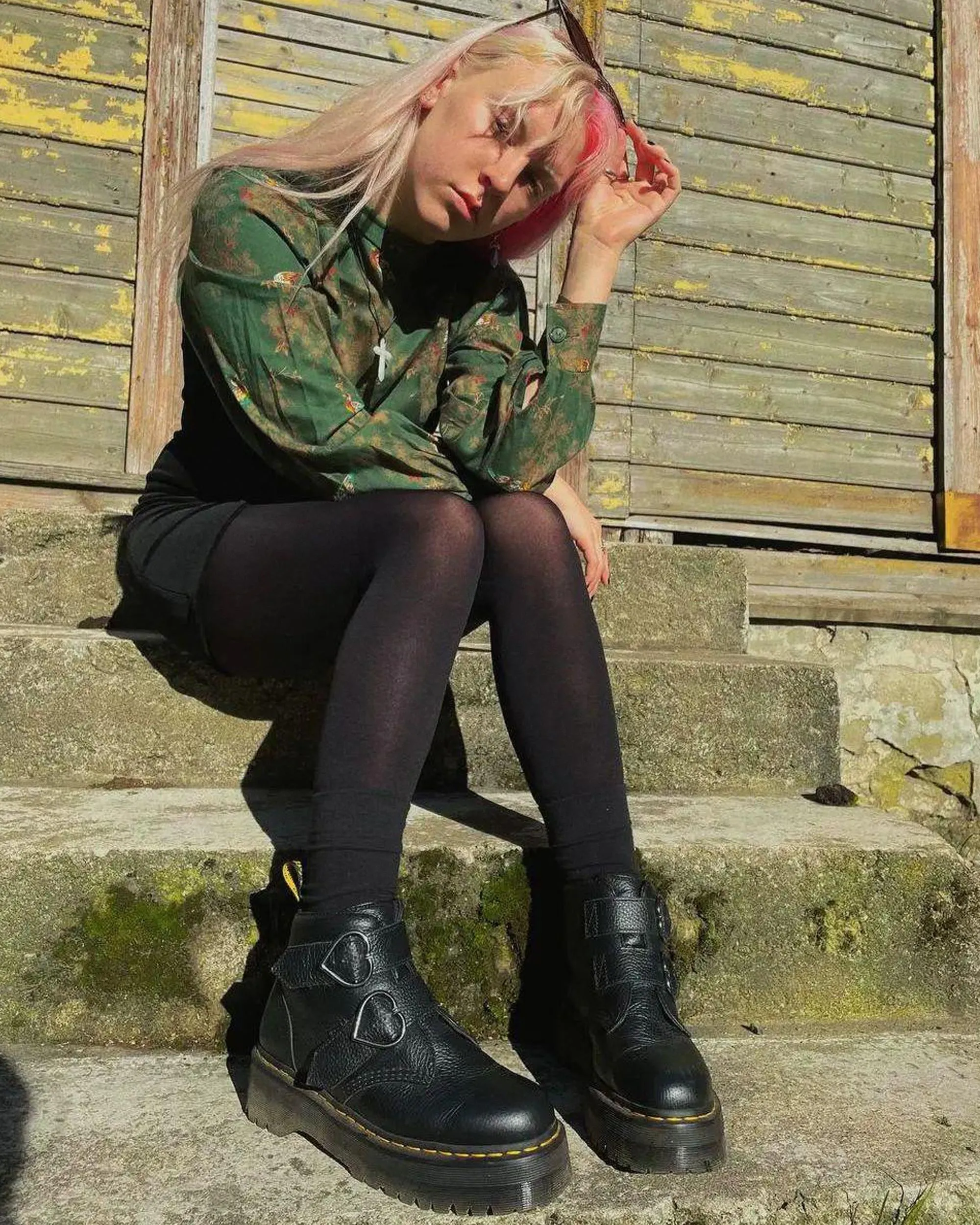 Botas con plataforma Devon Heart en piel