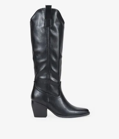 Botas cowboy altas negras 
