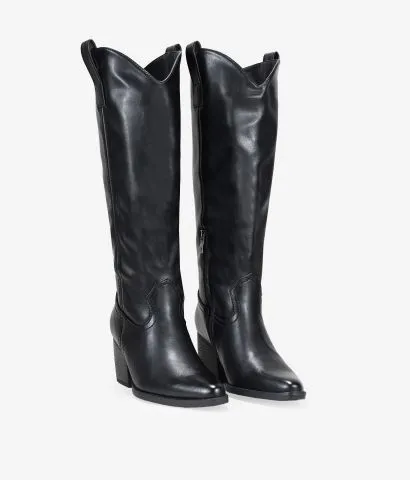Botas cowboy altas negras 