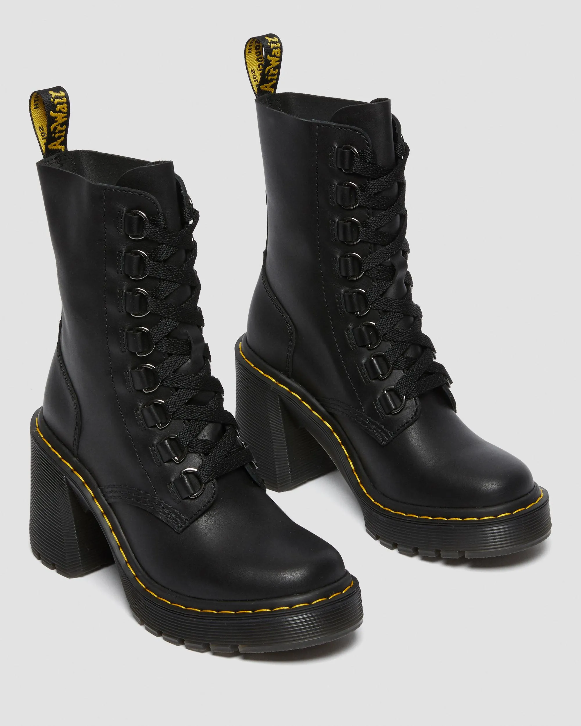 Botas de tacón ancho Chesney de piel