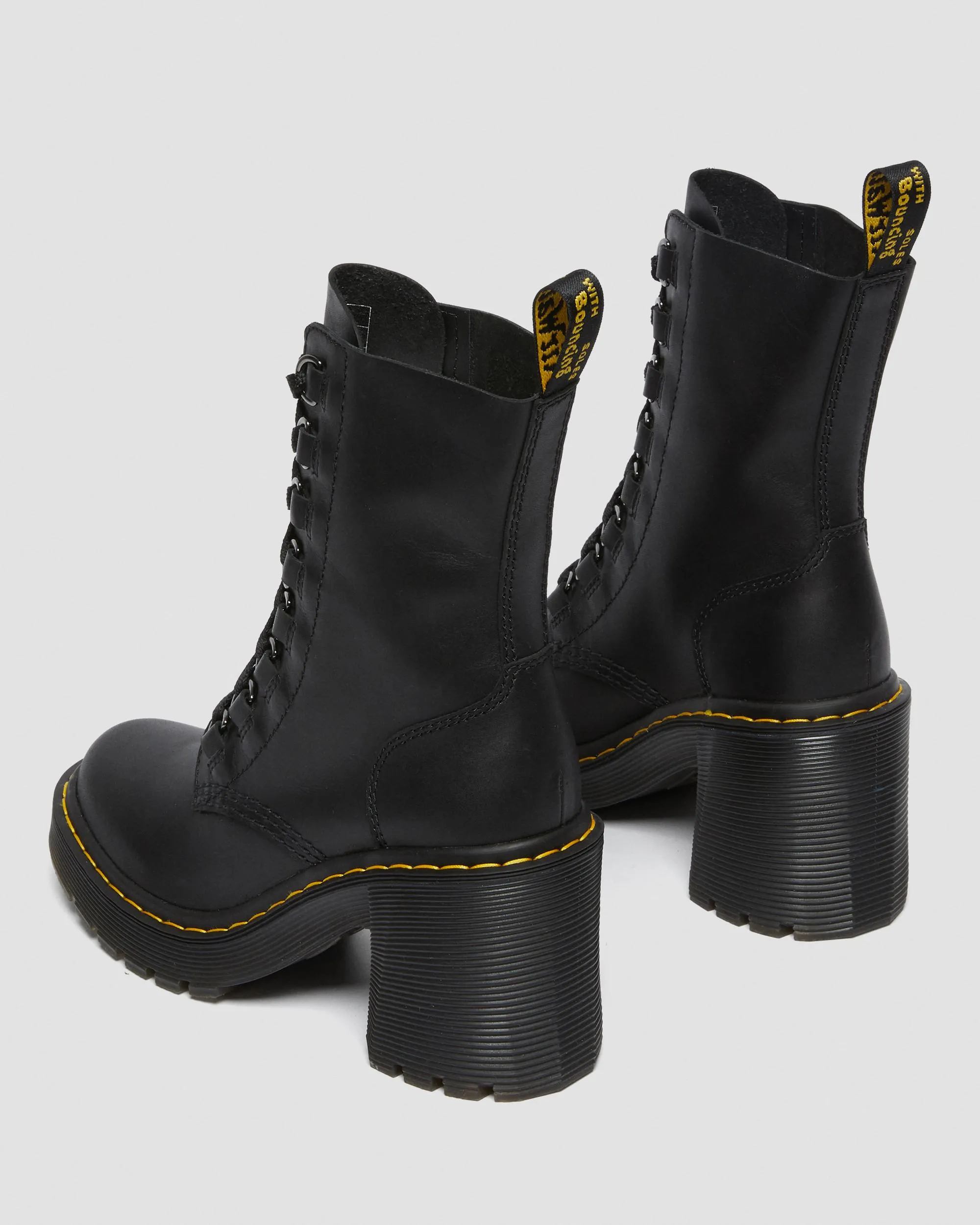 Botas de tacón ancho Chesney de piel